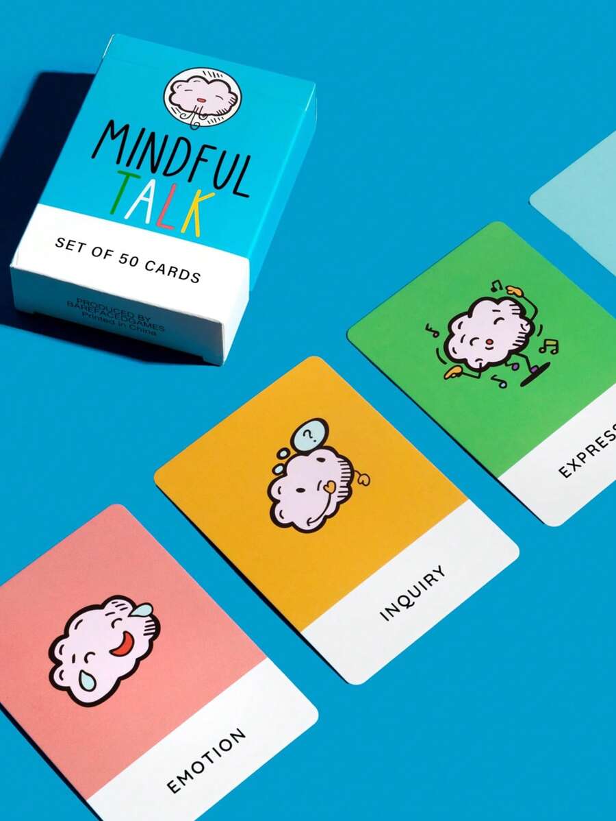 50 件/圣诞节装饰一套正念谈话纸牌游戏充满智能纸牌游戏适合家庭聚会复活节万圣节感恩节礼物，成人派对游戏适合万圣节/圣诞节/感恩节