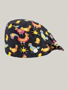 可调节纽扣工作帽，棉质工作帽吸汗带，弹性绷带系带帽，男女通用，均码 - 彩色 - 查看 3