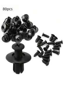 [50/100 pièces Rivets de fixation] 50/100 pièces Rivets de fixation en plastique, agrafes automobiles pour l'intérieur/l'extérieur/le coffre, vis à installation rapide pour le pare-chocs et les ailes, écrous industriels, couvrant le filetage complet