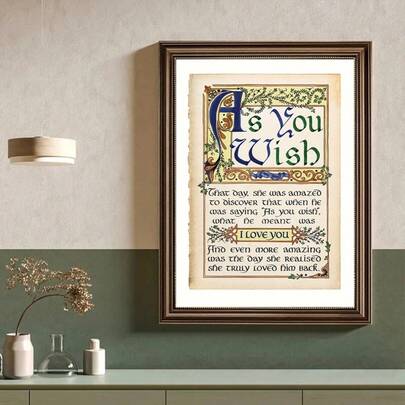 1pc Gift Dune Princess Bride Inspired Calligraphy Posters Fear Is The Soul Killer Quotes Prints Wall Arts Pictures Canvas Painting Home Decor No Frame