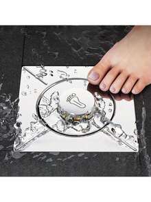 Universal Rounded Edge Floor Drain - Anti-Clogging, Fast Drainage For Bathroom Renovation & New Installation (Stainless Steel) Bathroom Accessories Bathroom Tools - Silver - View 6