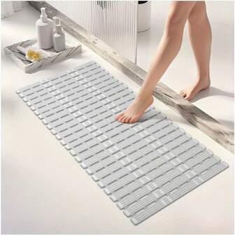 Youyijia Bath Mat For Elderly DIY Cut, With Suction Cups Shower Mat