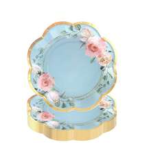 6 Design Vintage Floral Paper Plates -7 Inch Flower Party Plates Floral Disposable Plates For Afternoon Tea/ Tea Party BabyShower Brial Shower Birthday Wedding And Anniversary - Multicolor - View 16