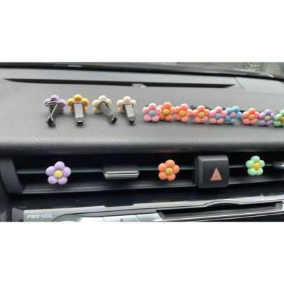 Clipe de Saída de Ar do Carro em Forma de Flor, Pequena Margarida, Clipe de Ar-Condicionado, Decoração Interna de Carro, Presente para Menina