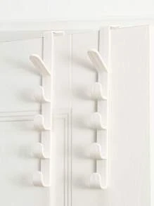 1/3 piezas Gancho vertical multifuncional en la parte trasera de la puerta, estante de almacenamiento sin perforaciones en la parte trasera de la puerta, gancho para bolsos, gancho colgante para ropa en armarios, dormitorios y habitaciones, ganchos de plástico, adecuado para dormitorios, salas de estar, puertas de baño, artículos para el hogar (blanco, negro, marrón)