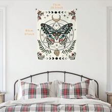 1 pezzo Arazzo in poliestere con farfalle colorate, stelle e luna celesti, decorazione da parete stile boho per soggiorno camera da letto, separatore d'ambiente, appeso da interni ed esterni, idea regalo unica