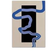 1 buc. Opțional, cadru postere, artă de perete, vintage, linie albastră, geometrie, flori, artă de perete, pânză, pictură de artă abstractă, postere și imprimeuri, imagini pentru barul de hotel, pentru decorul casei din sufragerie