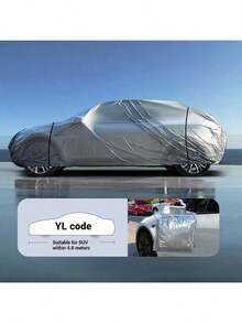 Gray PE Car Cover, Full Vehicle Coverage Anti-Scratch Anti-UV Anti-Dust, Sedan SUV Universal Car Cover, Essential For Outdoor Parking