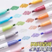 4 piezas Bolígrafos resaltadores con brillo - Marcadores de punta fina en colores pastel, aptos para dibujar, scrapbooking y útiles escolares, artículos de papelería Kawaii esenciales - Colores pastel - Excelente para estudiantes y amantes del arte - Regalo perfecto para volver a la escuela y personas creativas