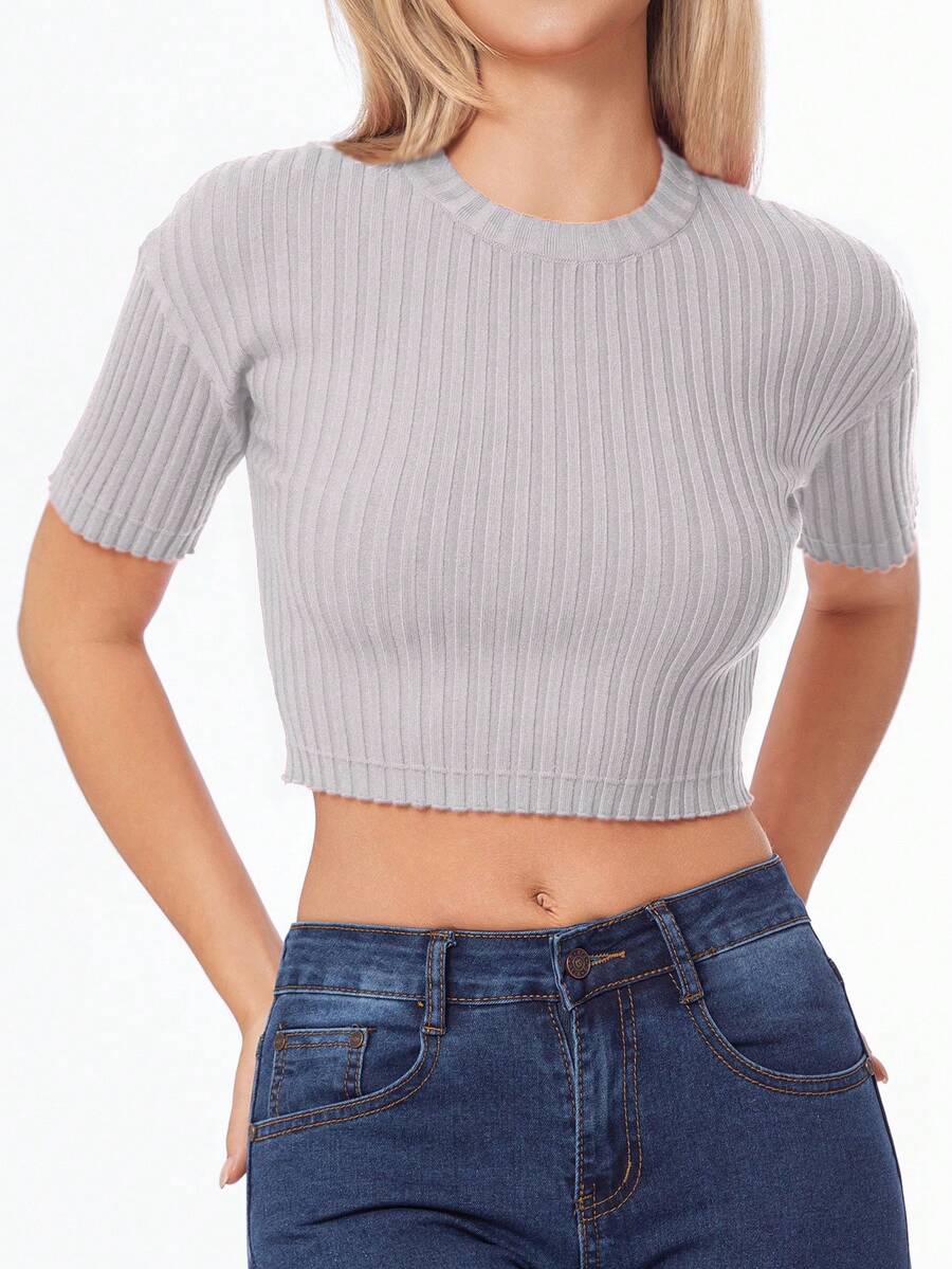 DUKEZA Women Knit Tops - Gris - View 1