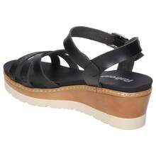 REFRESH | Sandalias de Cuña Refresh para Mujer – Sandalia con Detalles de Tiras – Sandalia de Verano con Hebilla – Sandalia con Cuña Media y Cómoda – Vegan – Versátiles y Combinables – Modelo 172682 - ✅ Entrega 24/72h a España (península) - Negro - Ver 5