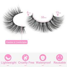 False Eyelashes 14mm Faux 3D Mink Lashes Natural Look Eye Wispy Lashes Pack By Kiromiro, 14 Pairs - Mắt mèo C05 - Xem 4