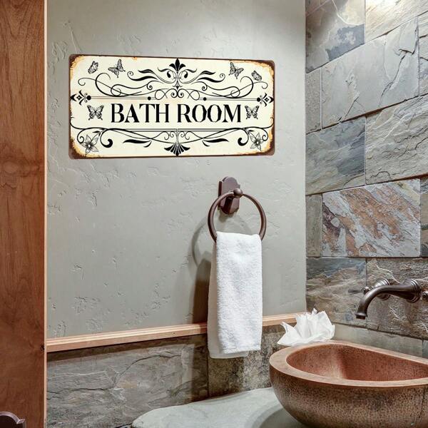 1 Sheet Simple English Slogan "Bedroom" Wall Sticker, Self-Adhesive Wall Decor For Home, Bathroom, Hallway, Door To Add Ambiance; Self-Adhesive Wall Art Decal Stickers
