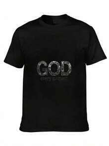 Una imagen en blanco y negro de Dios en cada momento. - Negro - Ver 1