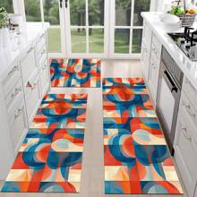 1/2 Piezas Felpudo de cocina minimalista moderno, adecuado para interior/exterior, absorbente de agua y antideslizante, aplicable a dormitorio, baño, cocina, entrada - Decoración del hogar lavable a máquina