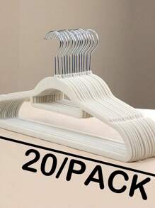 Cabide de roupas flocado estilo adulto, 10/20/40 peças, sem rastros e antiderrapante, cabideiro para calças grossas de uso doméstico, organização de espaço no guarda-roupa, suporte para roupas