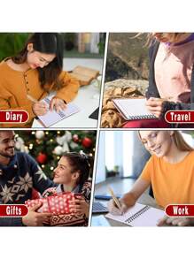 20 pièces/10 jeux Ensemble cadeau de remerciement pour groupe d'employés - Comprend des stylos à bille en bambou de motivation et des cahiers spiralés de motivation. Cahiers de remerciement pour employés, cahiers d'inspiration spiralés. Cadeaux de gros pour bénévoles, enseignants, infirmières, team building, anniversaire, retraite, cadeaux de bureau de remerciement pour les fêtes (20/12/2 pièces)