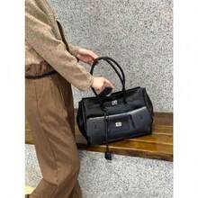 Niche Retro Handbag Daily Commuter Tote Bag Large Capacity Shoulder Computer Bag - Black - View 2