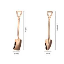 2/4/6/12PCS Shovel Spoons Stainless Steel Spoon, Colorful Ice Cream Scoop, Reusable Spoon, Dessert Scoop, Mini Coffee Spoons, Small Spoons For Dessert,Tea, Appetizer, Home Kitchen Party Restaurant Party Supplies,School Supplies