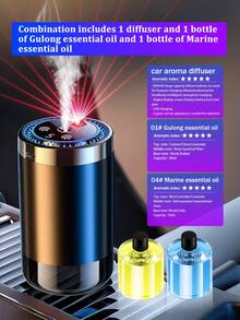 USB Automatic Car Diffuser Set (5 Essential Oils Options), Equipped With Starlight Projection Lamp, Smart Car Aromatherapy Diffuser - 5 Working Modes, 5 Adjustable Concentrations, Auto Start/Stop With Vehicle, Built-In Battery, Rechargeable Car Fragrance Diffuser, Air Freshener, Suitable For Bedroom, Bathroom, Living Room, Office Deodorization - Rechargeable Battery, Compatible With Essential Oils/Air Fresheners - Black Top - View 16
