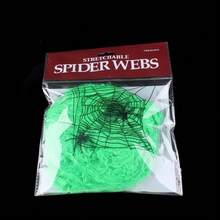 1pc Spider Web Prop + 1pc Spider Web + 2pcs Spiders, Multi-Color Option, Room Decor, Escape Room Decor, Horror Atmosphere Decorative Accessory (Random Packaging) - Multicolor - View 10