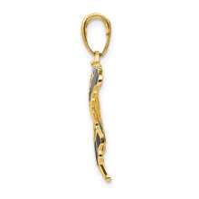 The Black Bow 14k Yellow Gold & Yellow Translucent Acrylic Butterfly Pendant, 30mm