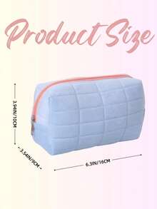 可爱柔软毛绒旅行化妆包大容量轻便洗漱包手提包多功能化妆品收纳包可爱手提包钱包袋便携化妆品刷收纳包带拉链封口可装口红、刷子、护肤品、手机、硬币、小物件，适用于家庭、旅行、度假和学校必需品礼品收纳拉链配件耐磨指甲 - 彩色 - 查看 10