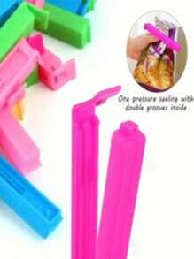 20pcs Food Bag Chip Clips,(Random Color), Portable Food Fresh-Keeping Sealing Clamp, Reusable Moisture-Proof And Dust-Proof Clamp, For Various Plastic Bags And Snack Bags, Kitchen Organizers And Storage, Kitchen Accessories, Kitchen GadgetsFor Bedroom,Travel,Office,School