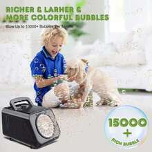 Upgraded Automatic Bubble Machine, 2-Speed Adjustable, Produces Over 20,000 Bubbles Per Minute, Portable Bubble Toy, Powered By Electricity Or Battery, Suitable For Indoor/Outdoor Play, Birthday Parties, Stage Performances, Multiple Styles Available - Multicolor - View 12