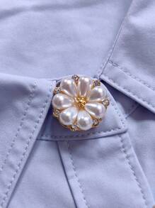 2 piezas Cubierta de botón para camisa, Gemelos con diseño de flor, Broche de botón de manga para vestido, Decoración de botón para esmoquin, Accesorios de ropa, Regalo