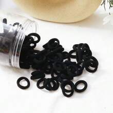 500pcs/Set High Elastic Black Simple Versatile Cute Hair Scrunchies, Mother's Day Gift Hair Ties Ponytail Holders Hair Elastics Hair Rope