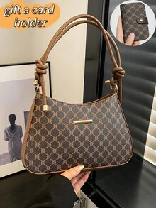 Women Large Capacity Retro Floral Underarm Shoulder Bag, Fashionable Casual Versatile - Multicolor - View 17