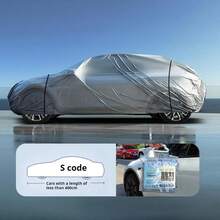 Gray PE Car Cover, Full Vehicle Coverage Anti-Scratch Anti-UV Anti-Dust, Sedan SUV Universal Car Cover, Essential For Outdoor Parking