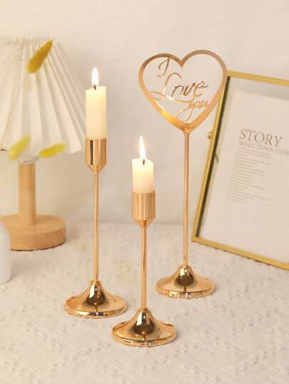 1件/3件套现代餐桌摆件，浪漫烛台装饰，餐厅装饰，家居装饰，浪漫礼物，烛光晚餐，婚礼装饰，星星，月亮，灯笼，毕业礼物