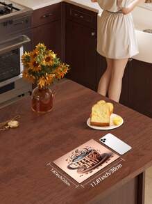 1pc Absorbent Drying Mat, Coffee Machine Mat, Handmade Coffee Pot Drainage Mat, Kitchen Countertop Dish Drying Mat, Breakfast Mat, Non-Slip Heat-Resistant Drainage Mat, Diatomite Drainage Mat, Conceals Stains, Super Drainage Mat, Easy To Clean Dish Rack Mat, Suitable For Kitchen, Dining Table, Cafe, Bar, Holiday, Party, Home Decor, Holiday Gift