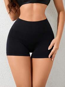 3条装无缝顺滑收腹内裤，适合搭配低腰裙，塑身运动内裤，提臀瑜伽短裤，健身腰带短裤，女士内衣 - 彩色 - 查看 4