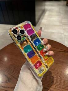 1 件精确切口半透明调色板绘画 DIY 保护手机壳，加厚防摔防水防震防刮 - 彩色 - 查看 4