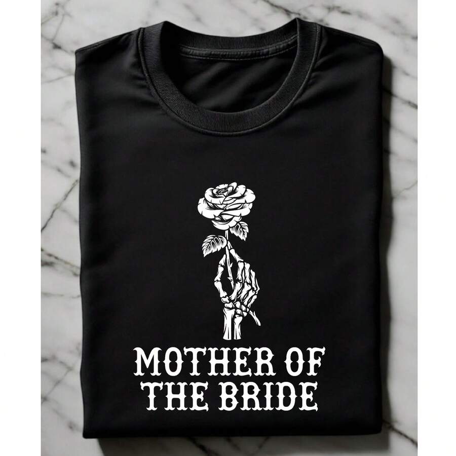 Mother Of The Bride Shirt, Bridal T-Shirt, Bachelorette Party T-Shirts, Wedding Celebration Tee, Great Gift For Bride Party, Bride's Mom Tees TF1926 - Black - View 1