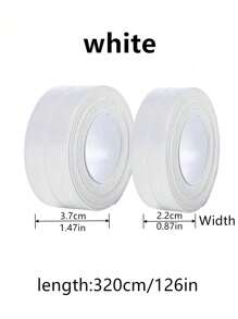 1 Roll 3.2M Self-Adhesive Waterproof And Anti-Mold Sealing Tape - Easy Installation And Durable, Suitable For Kitchen And Bathroom, White Waterproof And Anti-Mold Sealant Tape For Sinks, Toilets And Wall Corners Bathroom Decor Summer Back To School