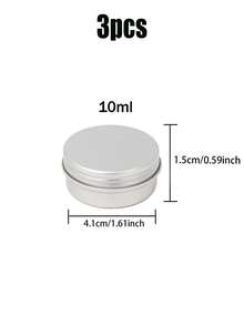 1/3/5个装（5毫升-100毫升）便携式铝制储物罐，带盖 - 耐用金属容器，防漏，可重复使用螺旋盖，不含甲醛，适用于化妆品、护肤品、润唇膏、面霜 - 小巧便携的美容收纳罐，也可用于存放药丸、珠子、香料和小物件 - 多种尺寸圆形容器，化妆品，价格实惠，可用于房间装饰、梳妆台、旅行、卧室、化妆配件、圣诞礼物、化妆品、化妆工具、便宜货、礼品、女士礼品、圣诞礼物 - 銀色 - 查看 19