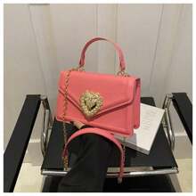 Simple Handbag, 2025 Spring And Summer New All-Matching Ins Chain Messenger Bag, Small Square Bag - Pink - View 4