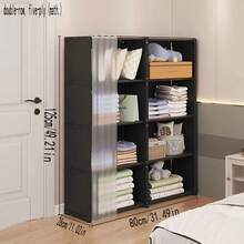 1pc Multifunctional Easy-Install Minimalist Clothing Storage Cabinet, Bookshelf Dust-Proof Organizer Rack, Suitable For Office, Classroom, Living Room, Bedroom, Dorm - Multicolor - View 16