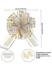 5 Packs Luxury Event Bows - Professional Grade Pull Loop Ribbons For Holiday Wreaths, Bridal Shower Favors & Gift Box Toppers, Shatterproof Polyester - Multicolor - View 3