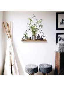 Étagères suspendues géométriques, étagères flottantes, étagères en bois suspendues, étagères en bois suspendues, décoration d'étagères pour la maison, la chambre à coucher, le salon, le bureau