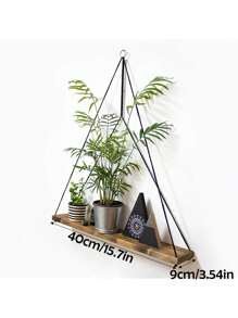 Étagères suspendues géométriques, étagères flottantes, étagères en bois suspendues, étagères en bois suspendues, décoration d'étagères pour la maison, la chambre à coucher, le salon, le bureau