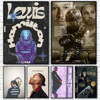 1 Pc Optional Frame Posters Wall Arts Pop F1 Champion Legendary Racing Character L- Poster Art Waterproof Paper Coffee House Bar Room, Wall Art With Frame