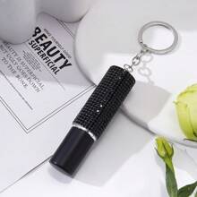 Mini 5ml Diamond-Encrusted Perfume Bottle, Compact, Exquisite, Colorful, Portable, Multi-Functional Keychain, Portable, Press And Spray School Supplies, Back To School