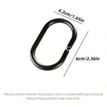 12/24pcs Shower Curtain Hooks, Shower Curtain Rings, C-Shape Plastic Shower Curtain Hooks, Stylish Bathroom AccessoriesChristmas Decor