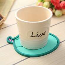 Cute Coaster Silicone Dining Table Placemat Kitchen Accessories Mat Cup Bar Mug Cartoon Animal Drink Pads Cartoon Heat-Resistant Tableware Pot Mat, Cup Mat, Bowl Mat, Waterproof Plate Mat