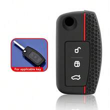 Vỏ chìa khóa xe hơi bằng silicon cho Grand C Max Focus Mondeo Kuga Carnival Ecosport Transit Kuga Vỏ bảo vệ Phụ kiện chìa khóa - màu đen - Xem 6